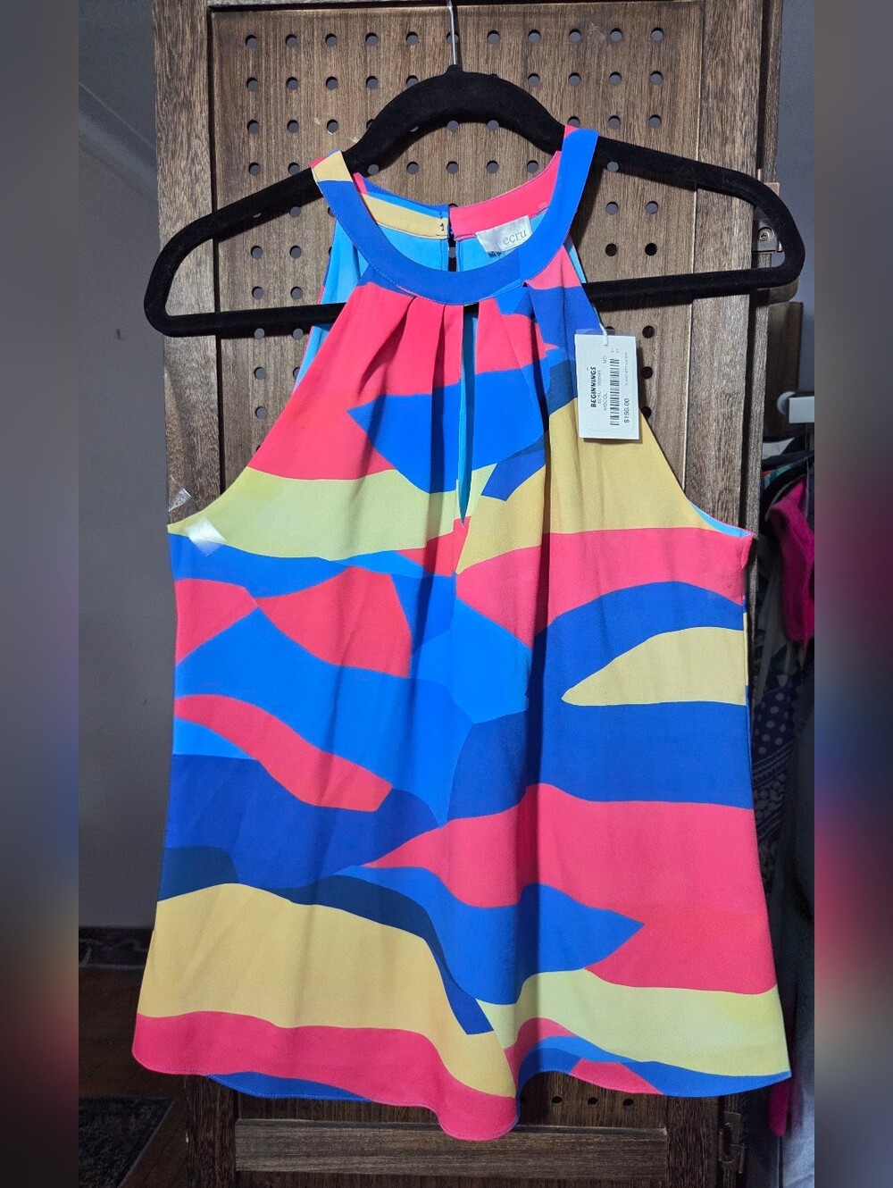 NWT Ecru Color Halter Neck Top